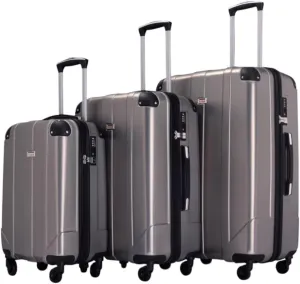 IRYZE Lightweight Suitcase Luggage Sets ABS Hardshell 3pcs Lightweight Durable Suitcase Spinner Wheels With TSA Lock Carry on Luggage