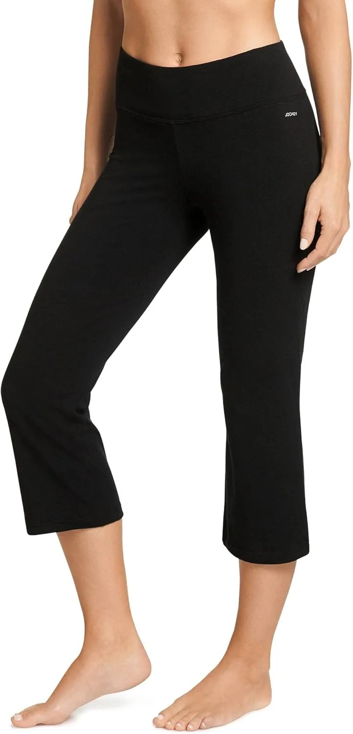 Jockey Women's Active Cotton Stretch Slim Flare Capri