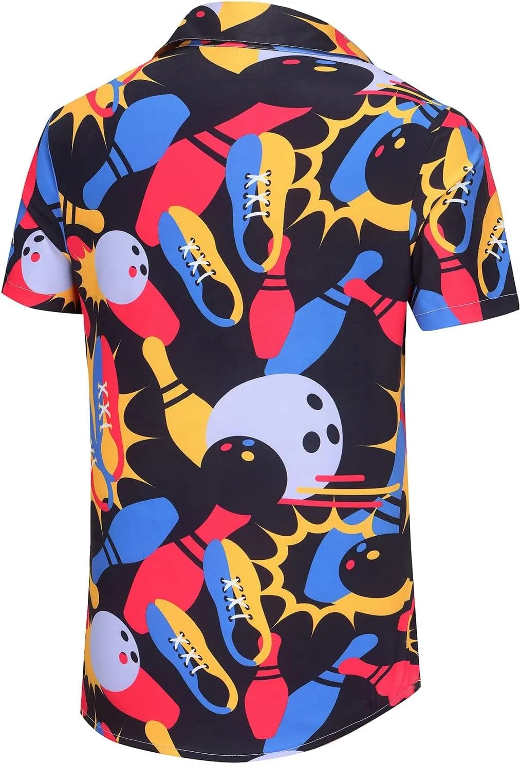 KYKU Funky Hawaiian Shirt for Men Palm Beach Shirts Tropical Vacation Clothes