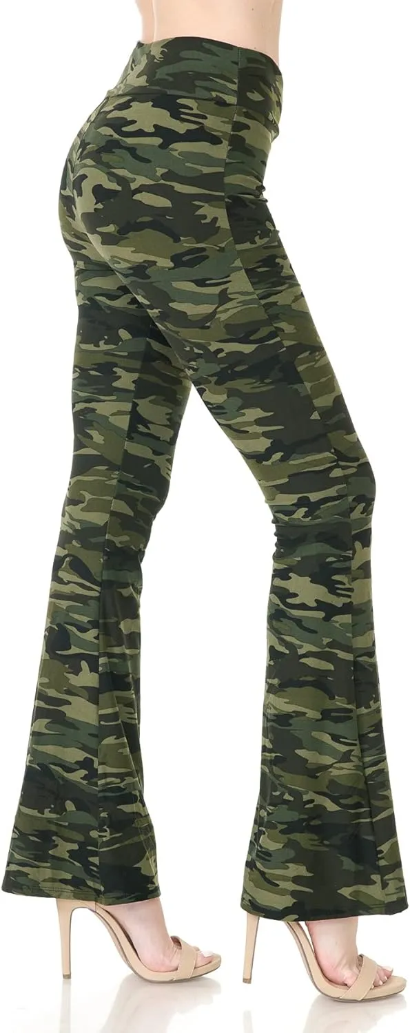 Leggings Depot Women's Ultra Soft Popular Printed Stylish Palazzo Pants BAT3