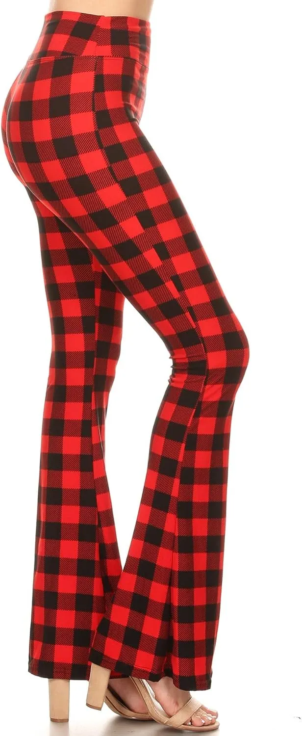 Leggings Depot Women's Ultra Soft Popular Printed Stylish Palazzo Pants BAT3