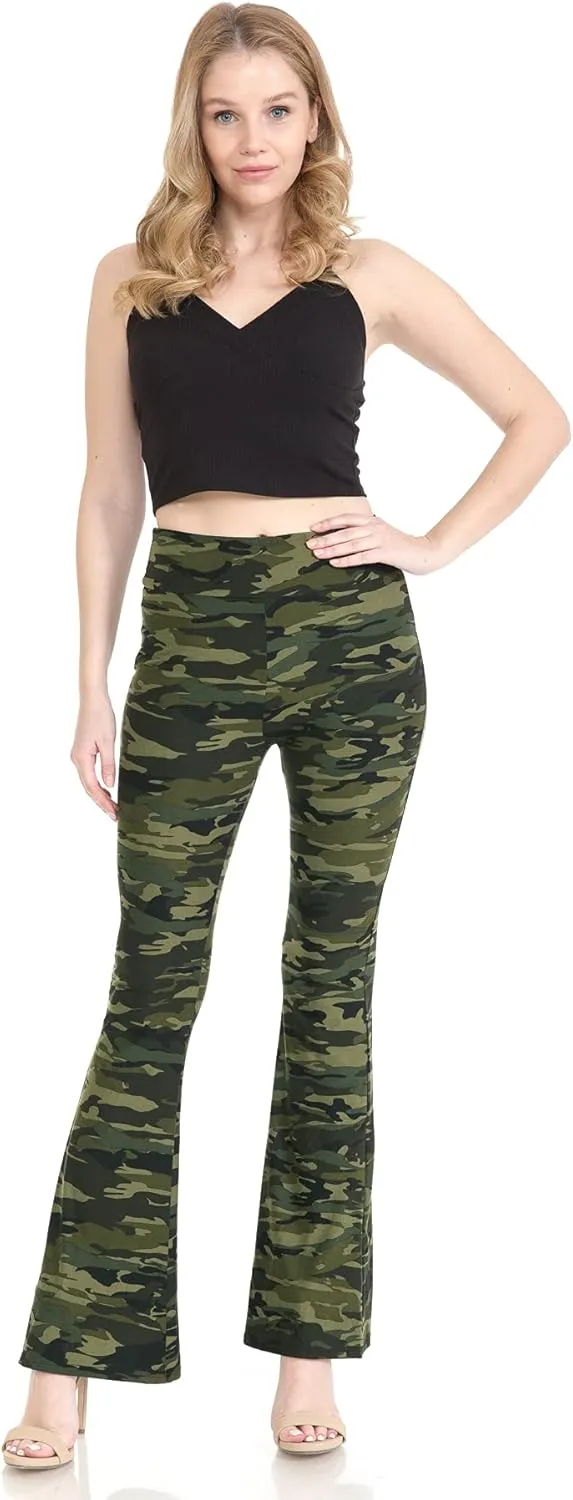 Leggings Depot Women's Ultra Soft Popular Printed Stylish Palazzo Pants BAT3