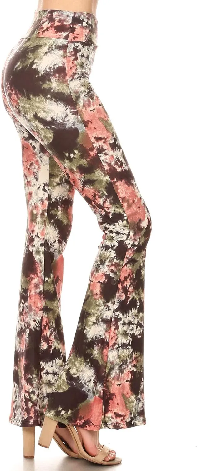 Leggings Depot Women's Ultra Soft Popular Printed Stylish Palazzo Pants BAT3
