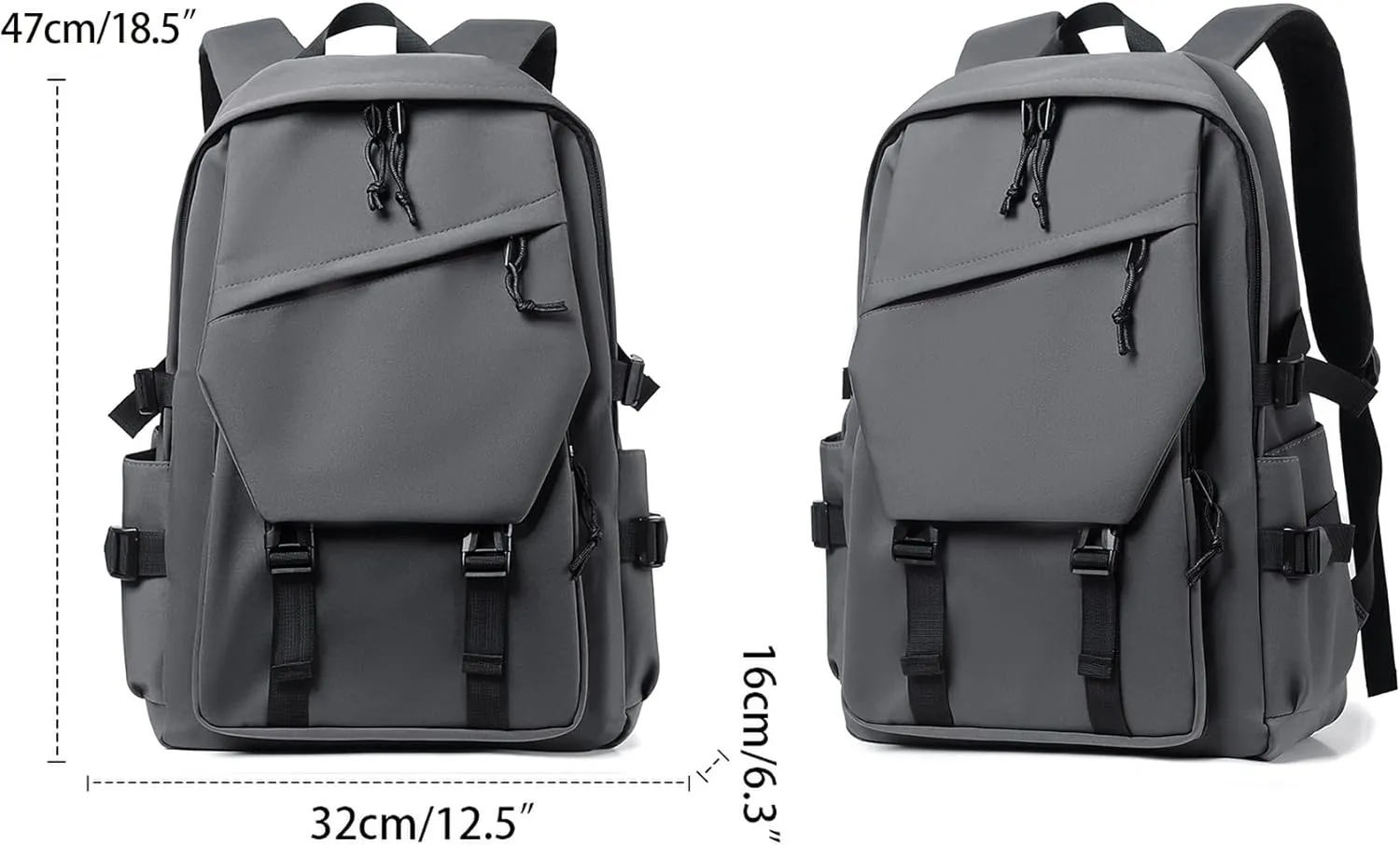 Leisure, College Backpack, Outdoor Travel Backpack, Stylish Lightweight Backpack. (Grey)