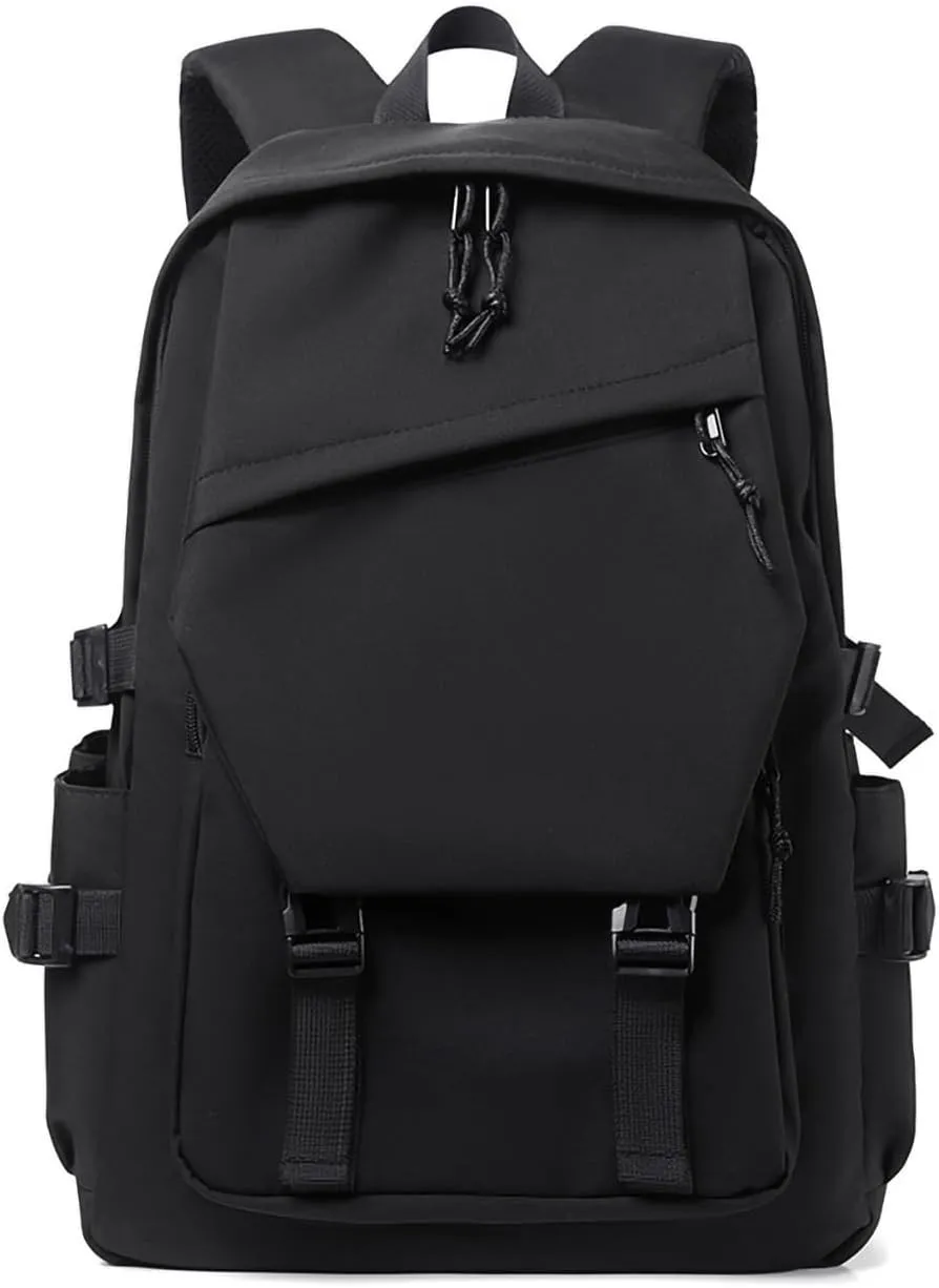 Leisure, College Backpack, Outdoor Travel Backpack, Stylish Lightweight Backpack.(Black)