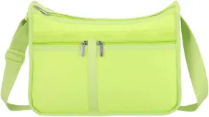 LeSportsac Lime Deluxe Everyday Crossbody Bag   Cosmetic Bag, Style 7507/Color R136, Uplifting & Vibrant Zingy Lime Hue, Fashion Trending Zesty New Neutral Evokes Strength, Positivity & Renewal