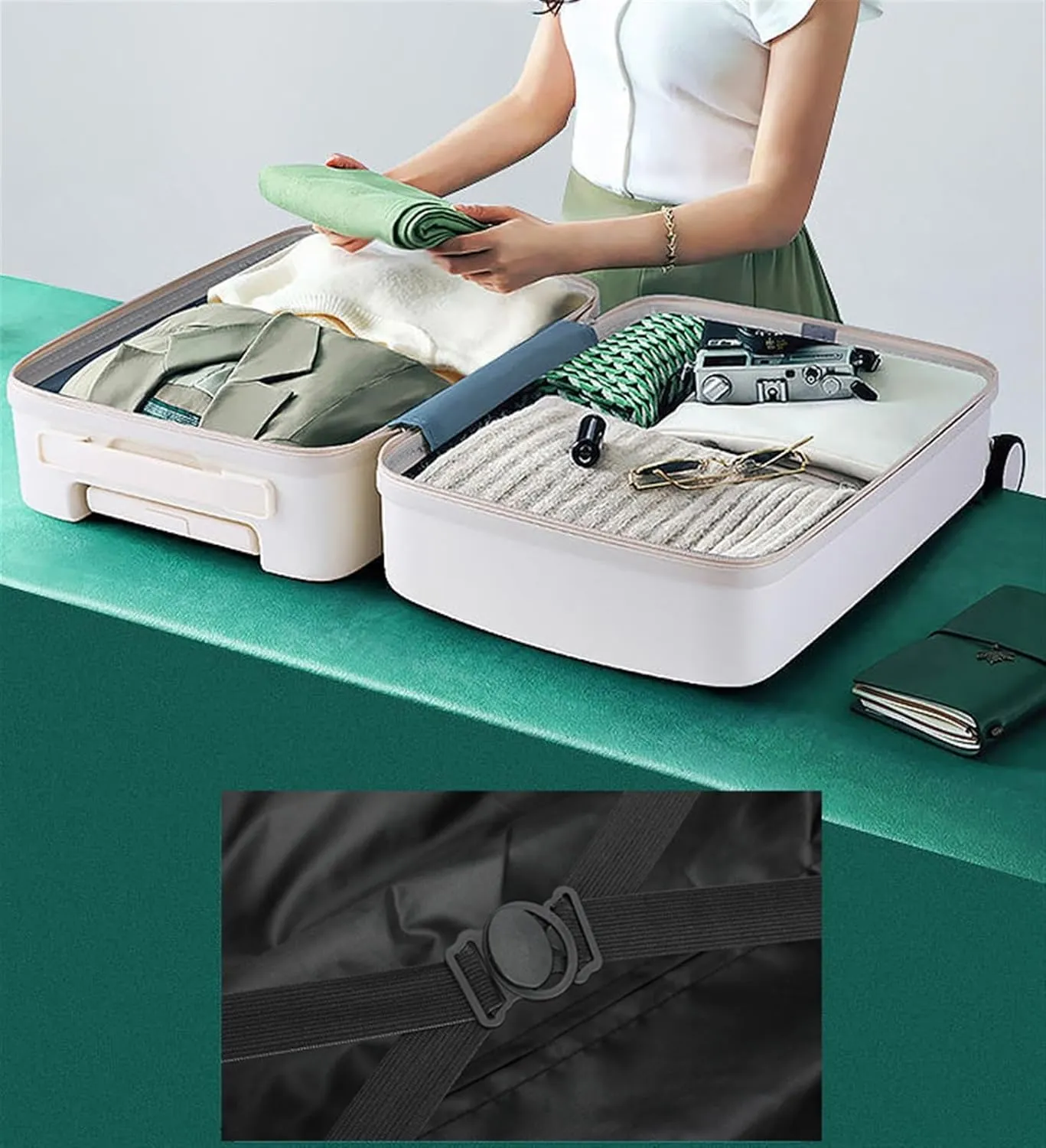 Lightweight Suitcases Suitcase Luggage with Spinner Wheels, Hardside Rolling Suitcase ABS Combination Lock Lightweight Suitcase Trolley