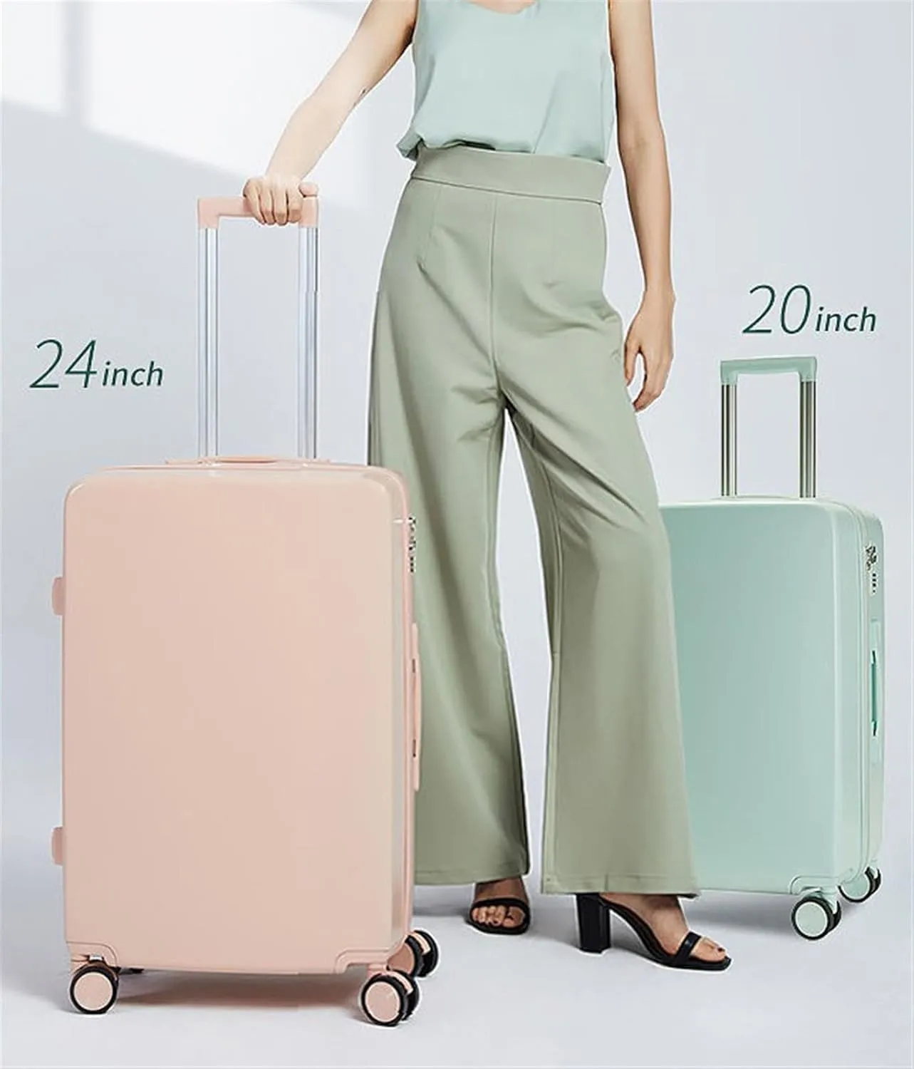 Lightweight Suitcases Suitcase Luggage with Spinner Wheels, Hardside Rolling Suitcase ABS Combination Lock Lightweight Suitcase Trolley