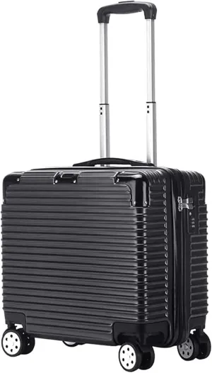 Lightweight Suitcases Underseat Luggage with Spinner Wheels Lightweight Hardshell Underseater Carry On Luggage for Airplanes Suitcase Trolley, 16in