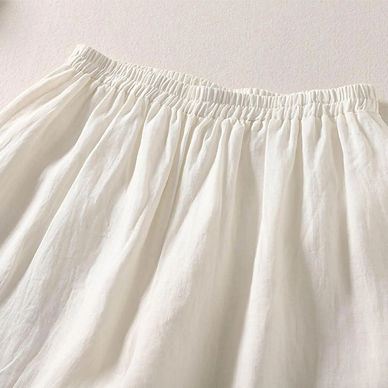Linen Pants for Women Summer Linen Pant Nine Point Pants with Elastic Waist Loose Artistic Womens Linen Pants Wide Leg