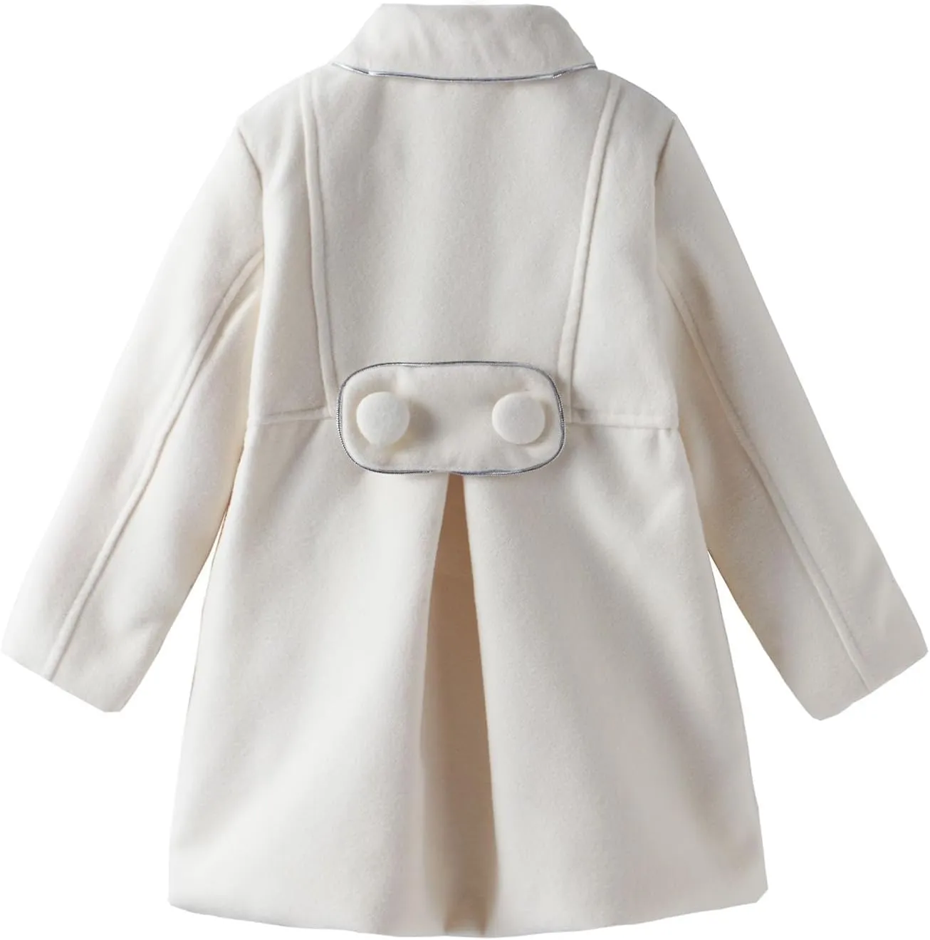LittleSpring Little Girls Dress Coat Faux Wool Slim-Fit Peacoat