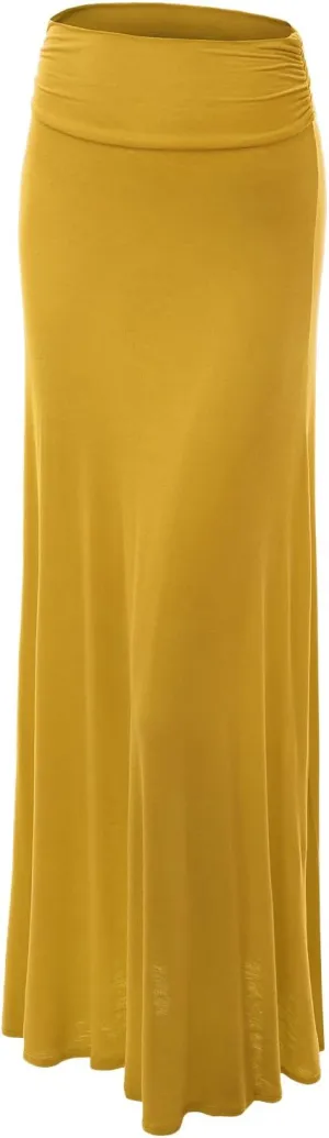 Lock and Love Women's Stylish Comfy Floor Length Flar Long Maxi Skirt