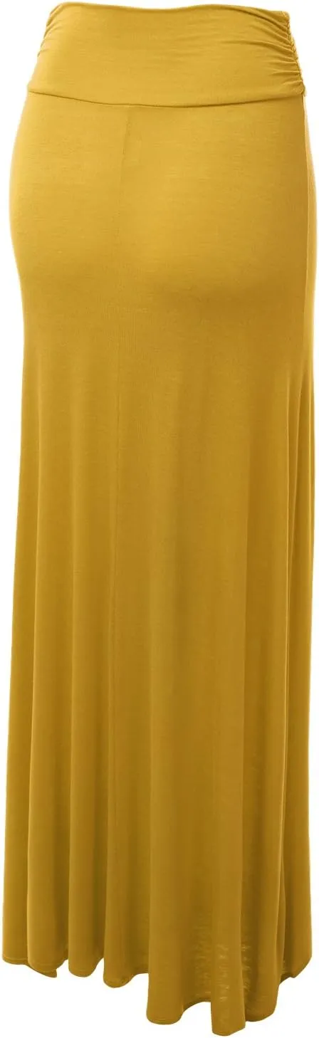 Lock and Love Women's Stylish Comfy Floor Length Flar Long Maxi Skirt