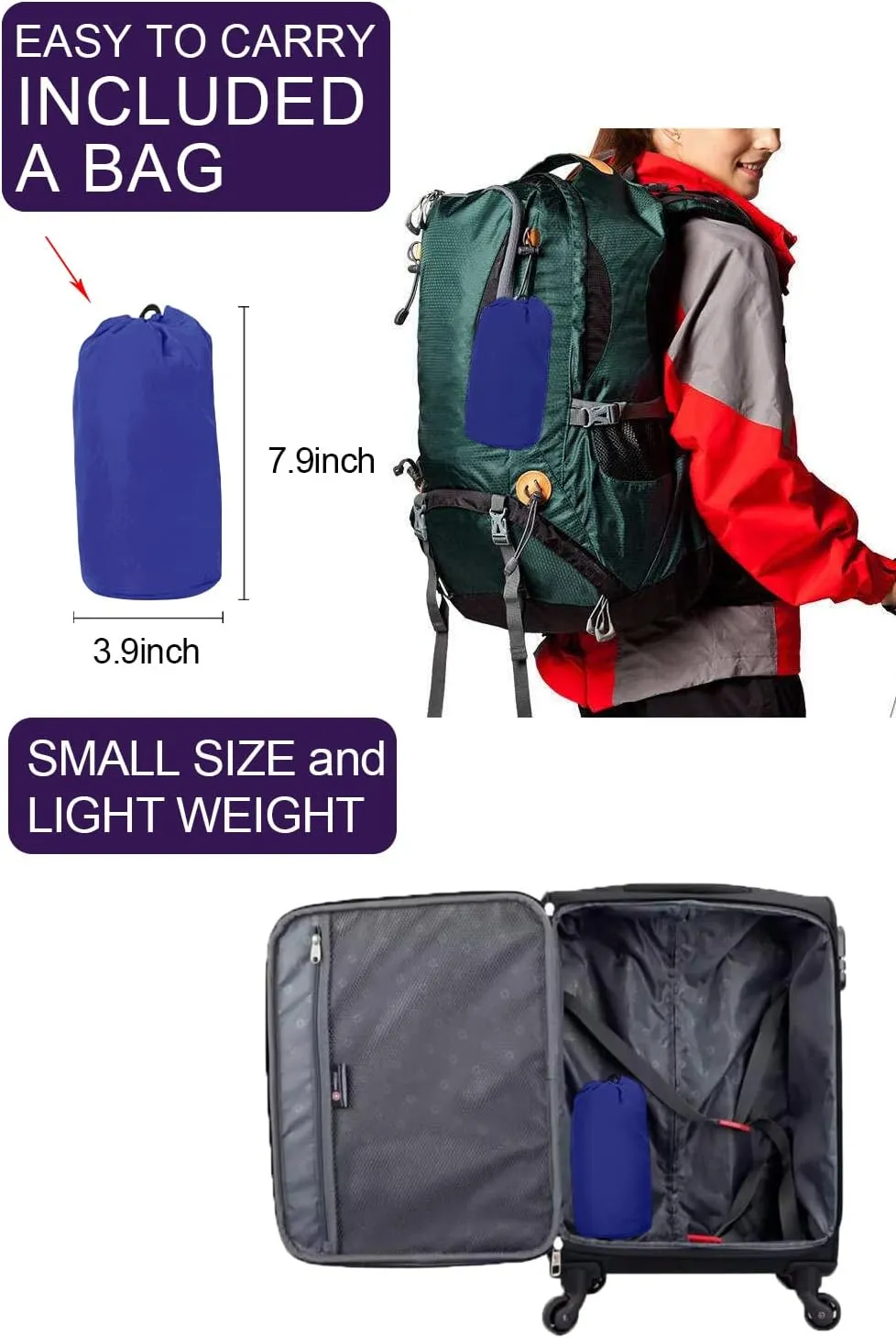 Lomon Women Waterproof Lightweight Rain Jacket Active Outdoor Hooded Raincoat