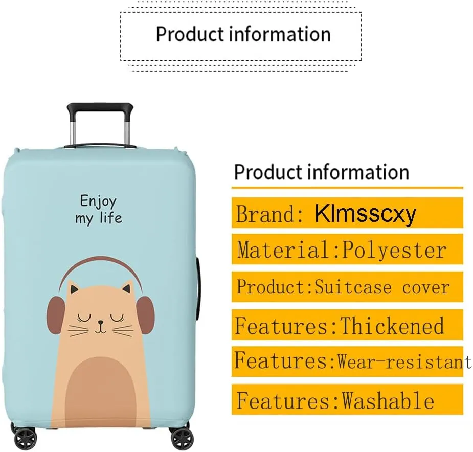 Luggage Cove Suitcase Protector Cover Suitcase Protector Trunk Washable Luggage Covers XL (Cat, XL)
