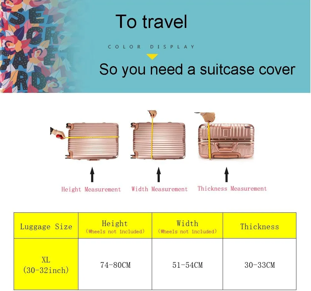 Luggage Cove Suitcase Protector Cover Suitcase Protector Trunk Washable Luggage Covers XL (Cat, XL)