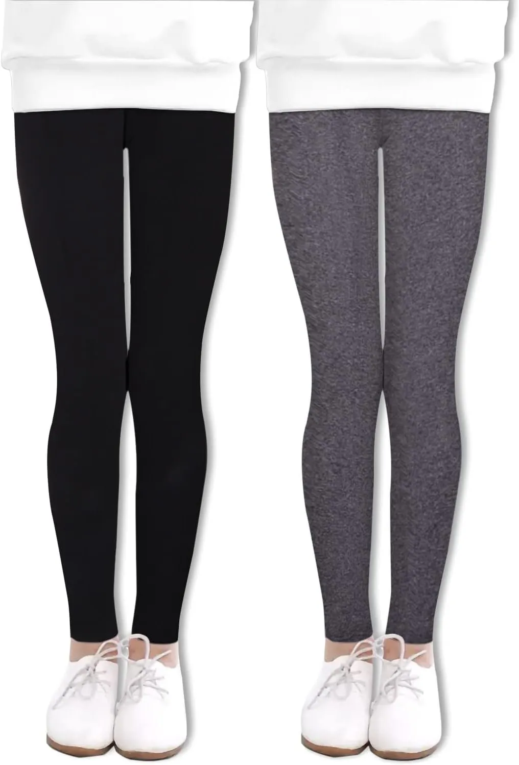 LUOUSE Girls' Leggings Full Length Comfy Pants Trousers 4-13 Years
