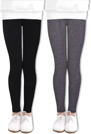 LUOUSE Girls' Leggings Full Length Comfy Pants Trousers 4-13 Years
