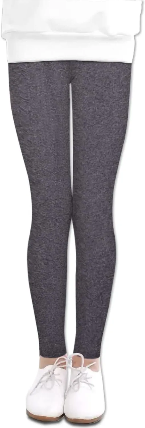 LUOUSE Girls' Leggings Full Length Comfy Pants Trousers 4-13 Years