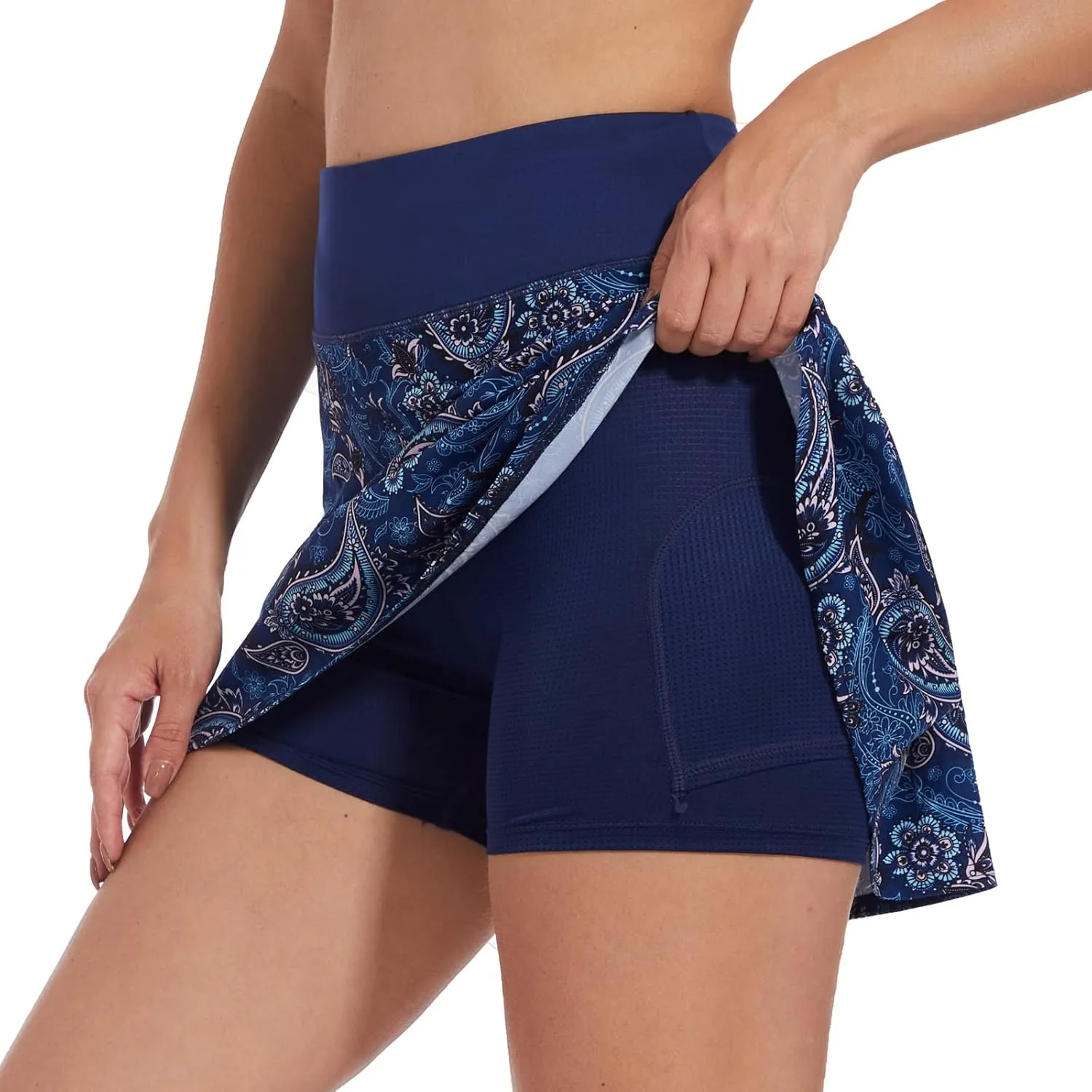 M MOTEEPI 16" Tennis Skirts for Women Pleated Golf Athletic Skorts Skirts with Shorts Pockets Running Pickleball Summer