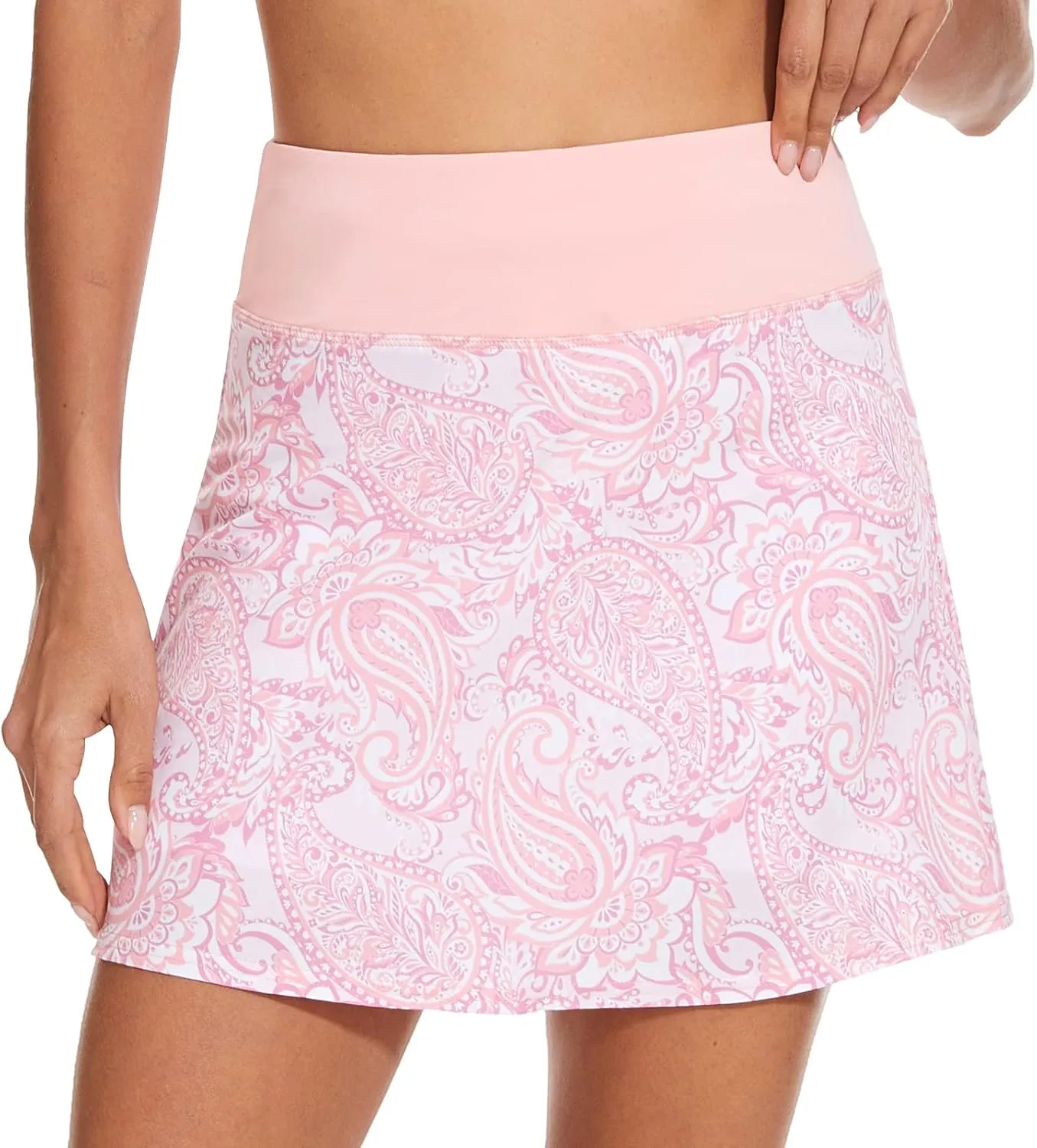 M MOTEEPI 16" Tennis Skirts for Women Pleated Golf Athletic Skorts Skirts with Shorts Pockets Running Pickleball Summer