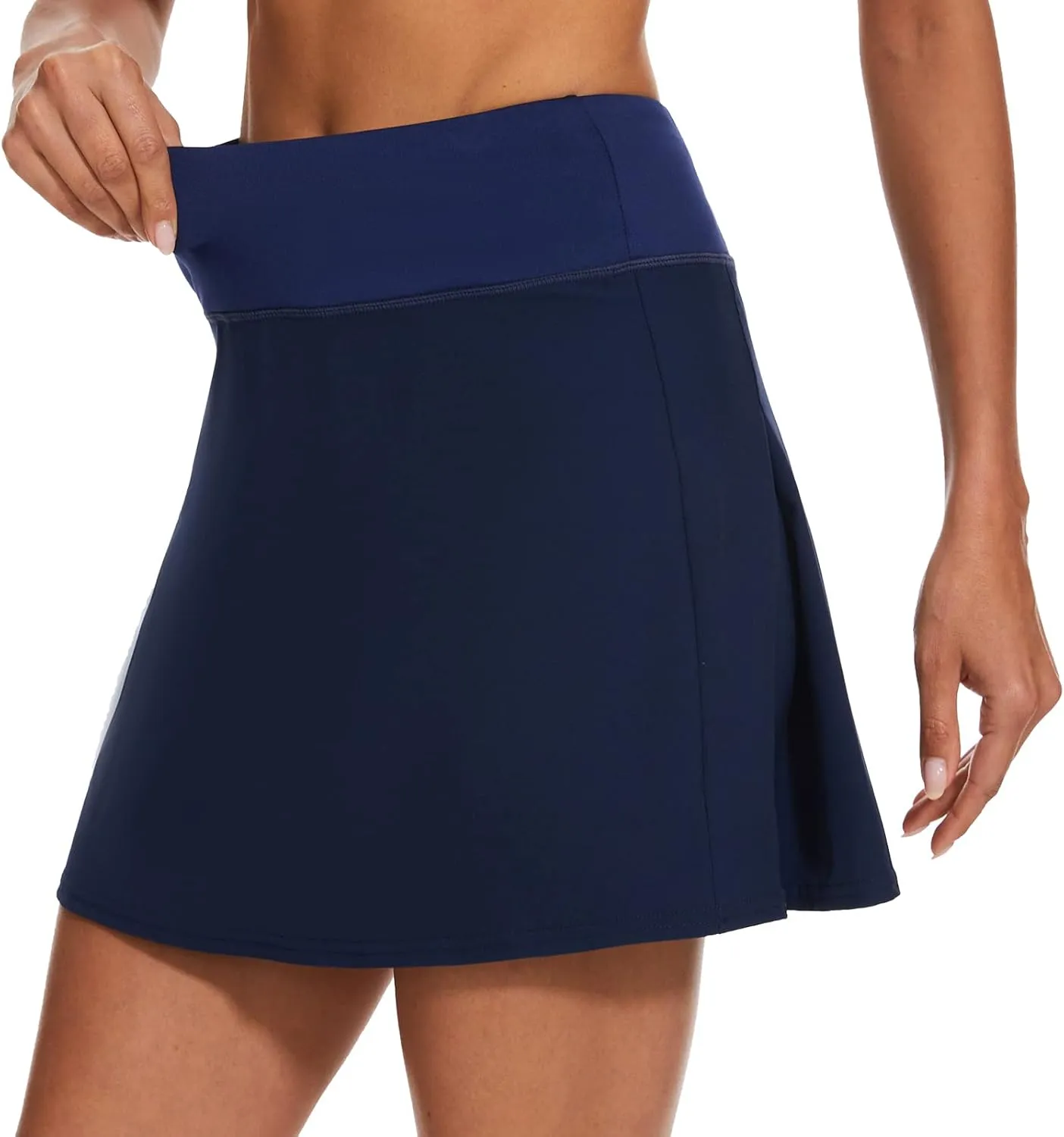 M MOTEEPI 16" Tennis Skirts for Women Pleated Golf Athletic Skorts Skirts with Shorts Pockets Running Pickleball Summer