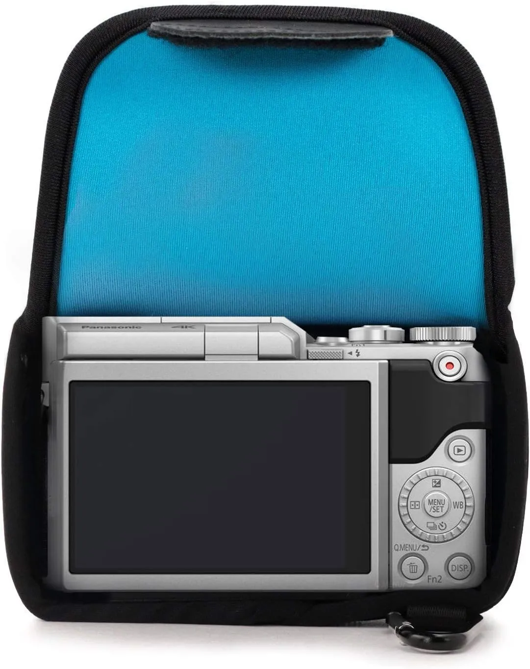MegaGear MG736 Panasonic Lumix DC-GX950, GX900, DC-GF10, DC-GX850, DC-GF9, DC-GX800, DMC-GX85, GX80 (12-32mm), DMC-GF8, DMC-GF7, DMC-GF6, DMC-GF5 Ultra Light Neoprene Camera Case - Blue, PU Leather