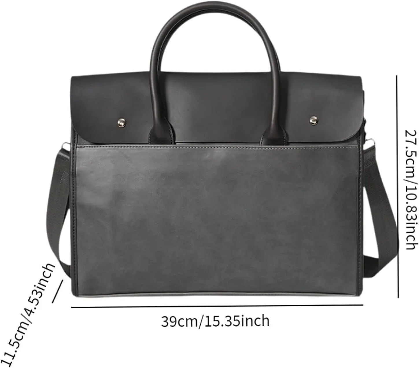Men's Faux Leather Briefcase, Stylish Design, Ideal for Work And Travel
