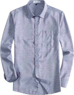 Mens Long Sleeve Casual Fancy and Stylish Linen Blended Shirts