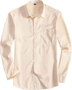 Mens Long Sleeve Casual Fancy and Stylish Linen Blended Shirts