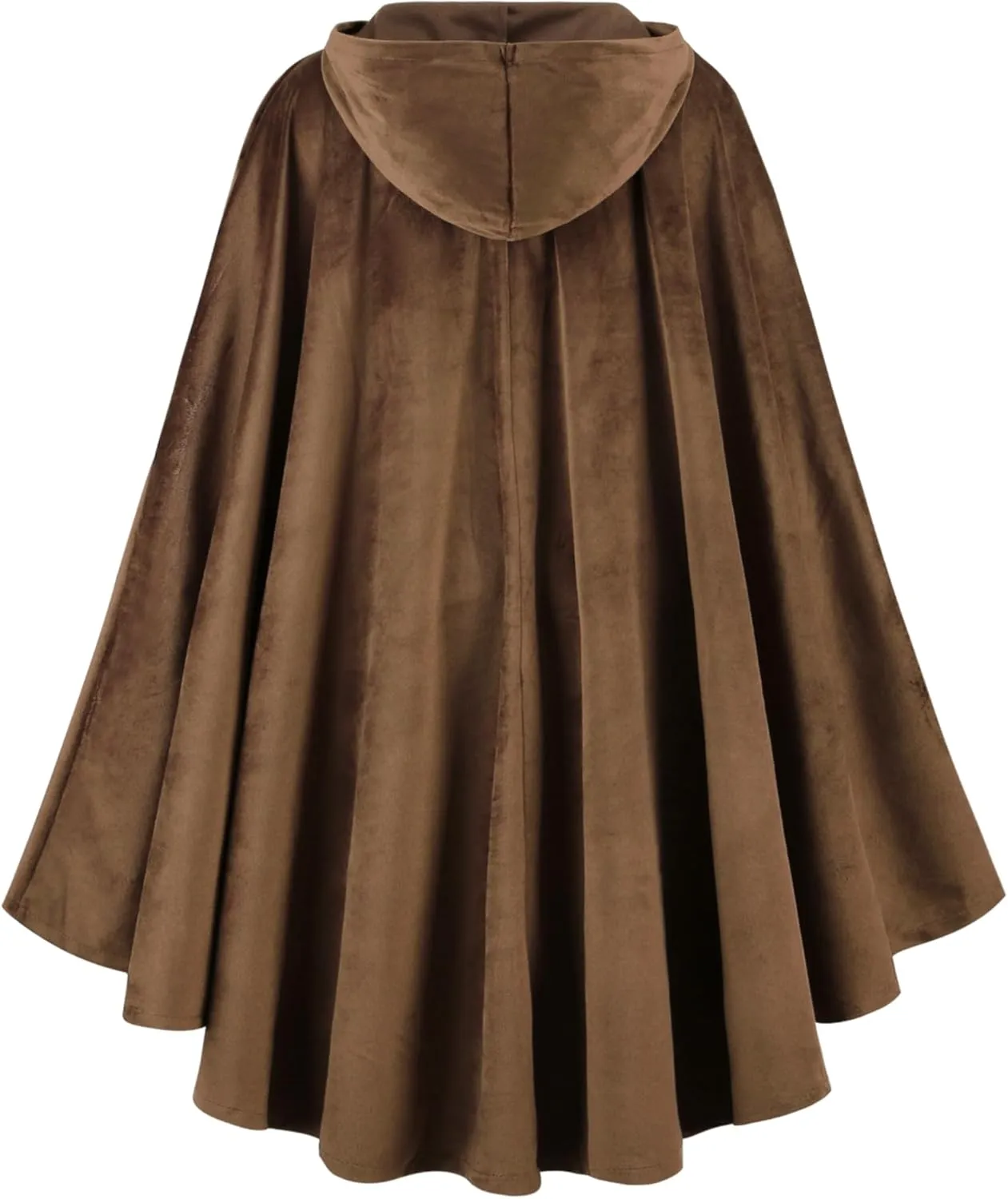 Mens Renaissance Medieval Hooded Cloak Victorian Steampunk Costume Cosplay