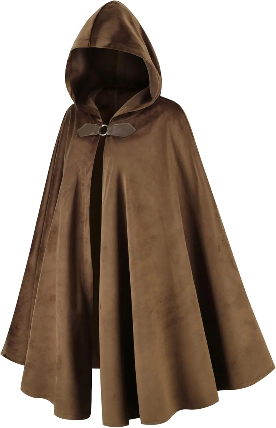 Mens Renaissance Medieval Hooded Cloak Victorian Steampunk Costume Cosplay