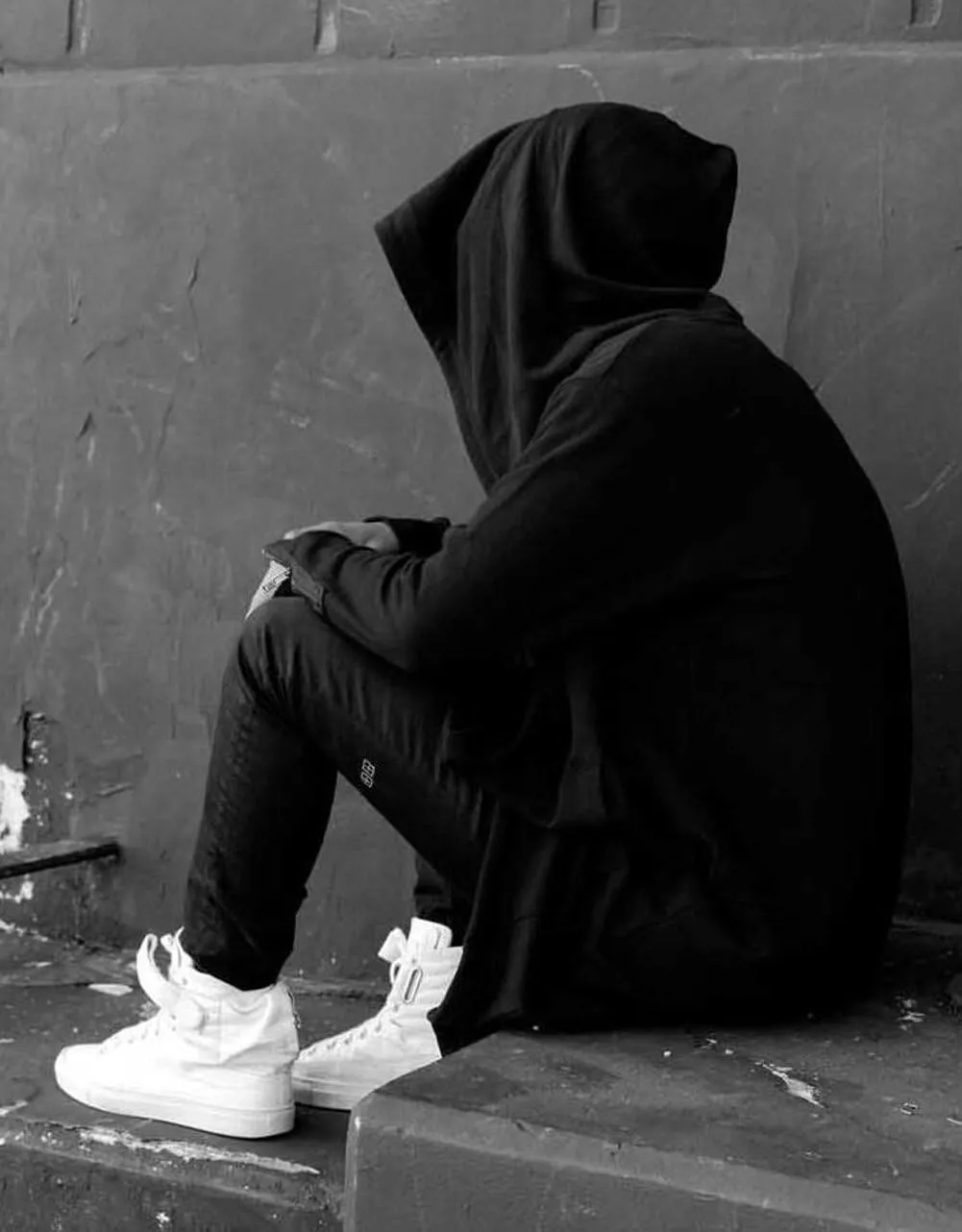Mens Stylish Hip Hop Sweatshirt Long Hoodies Cardigan Black Cloak Outerwear