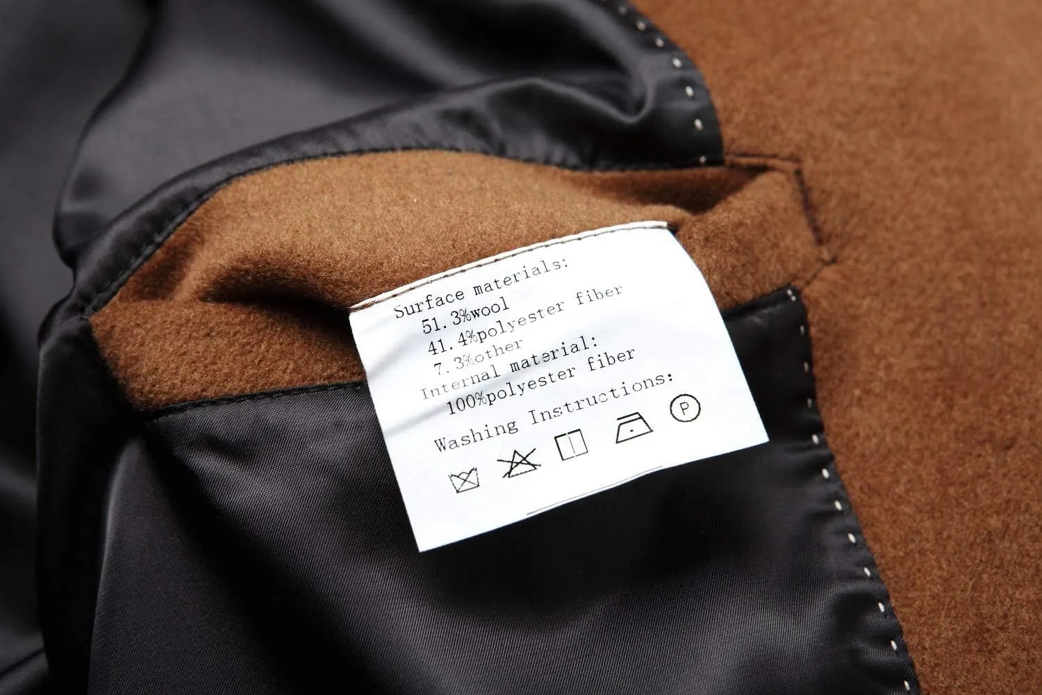 Men's Stylish Wool Blend Double Breasted Long Pea Coat