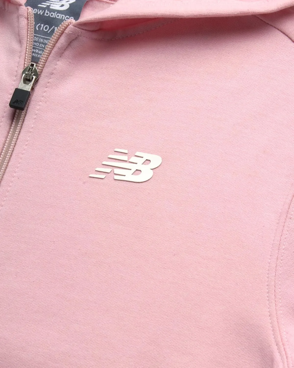 New Balance Girls' Active Sweatshirt - Zip-Up Fleece Hoodie Sweatshirt - Performance Activewear Sweatshirt for Girls (7-16)