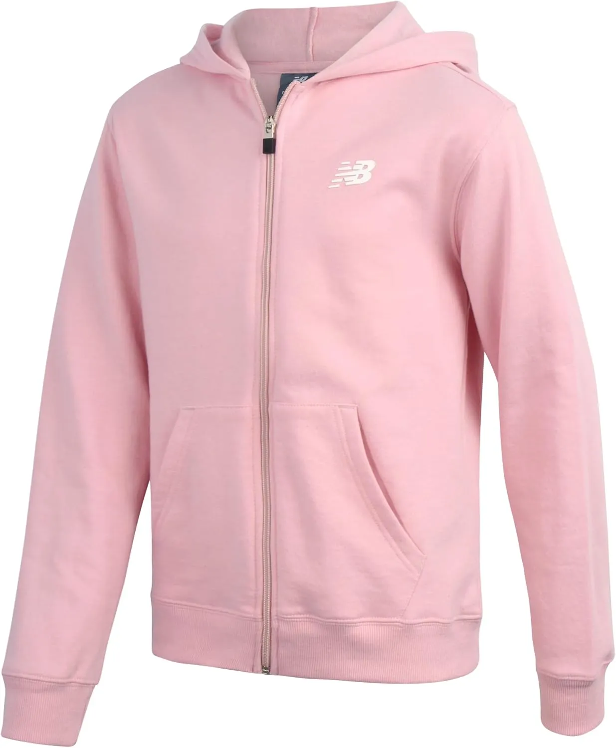 New Balance Girls' Active Sweatshirt - Zip-Up Fleece Hoodie Sweatshirt - Performance Activewear Sweatshirt for Girls (7-16)