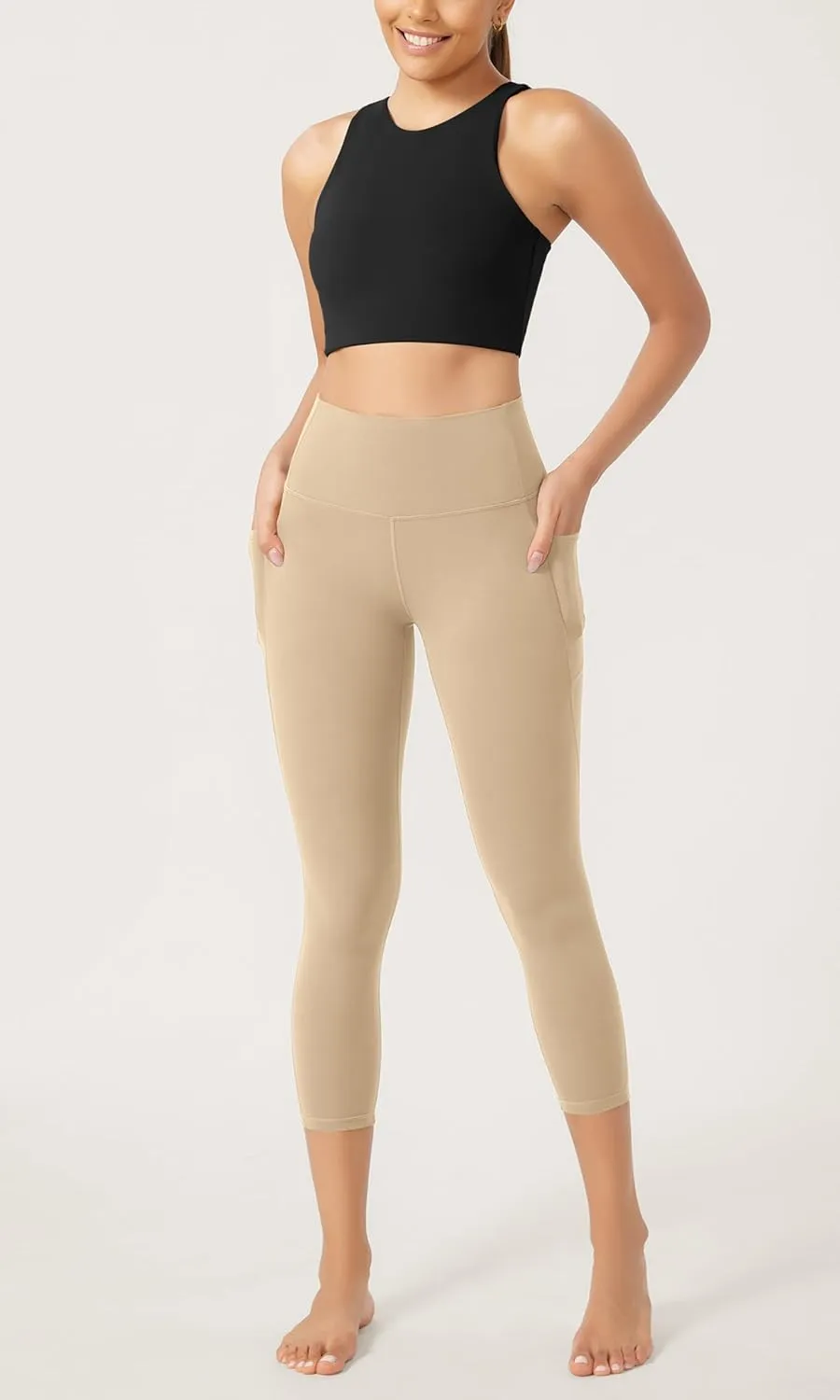 ODODOS 2-Pack Buttery Soft Lounge Yoga Leggings with Pockets for Women 23" / 25" / 28" High Waist Yoga Pants