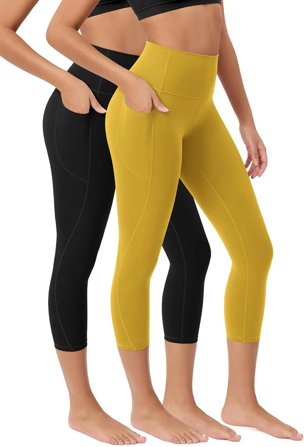 ODODOS 2-Pack Buttery Soft Lounge Yoga Leggings with Pockets for Women 23" / 25" / 28" High Waist Yoga Pants