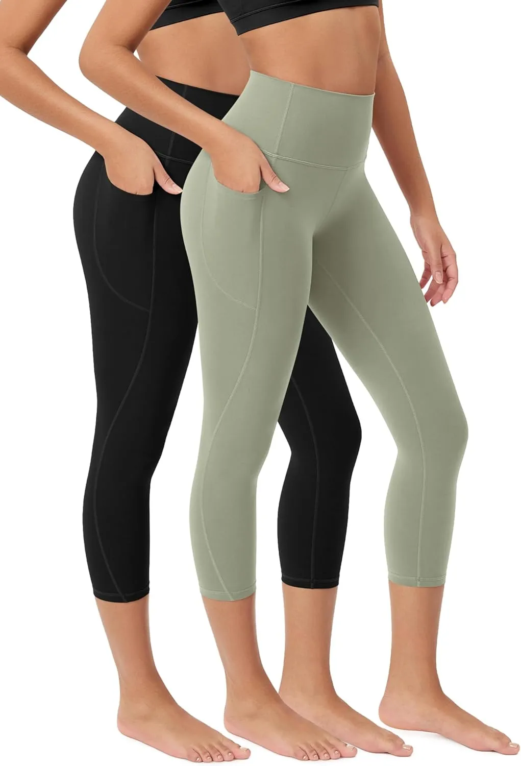 ODODOS 2-Pack Buttery Soft Lounge Yoga Leggings with Pockets for Women 23" / 25" / 28" High Waist Yoga Pants