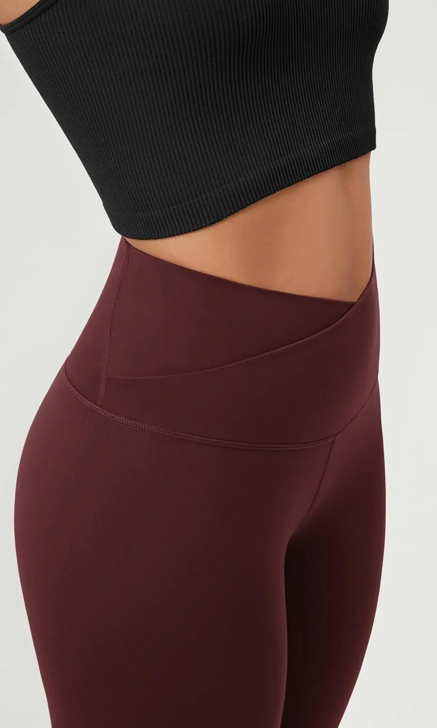 ODODOS ODCLOUD Crossover 7/8 Leggings with Back Pocket for Women, 23" / 25" / 28" V High Wasit Lounge Yoga Pants