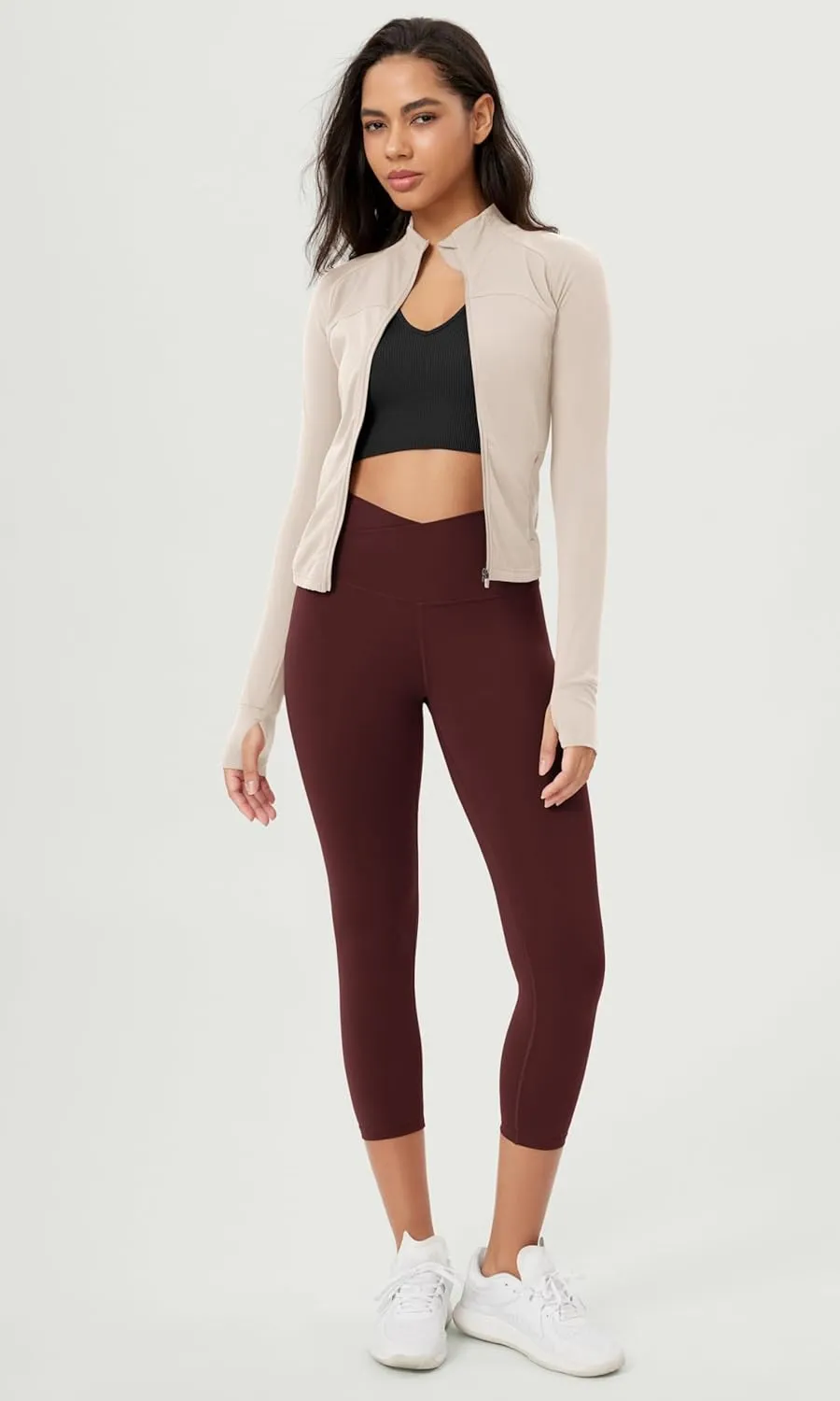 ODODOS ODCLOUD Crossover 7/8 Leggings with Back Pocket for Women, 23" / 25" / 28" V High Wasit Lounge Yoga Pants