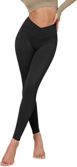 ODODOS Women's Buttery Soft Cross Waist Leggings, 25" / 28" Crossover Lounge Yoga Pants