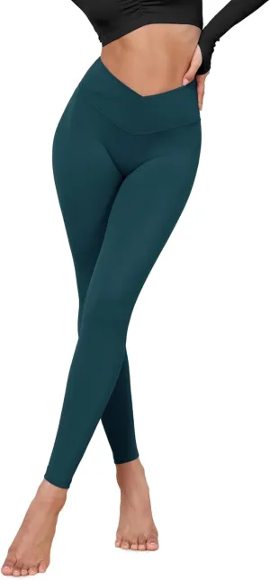 ODODOS Women's Buttery Soft Cross Waist Leggings, 25" / 28" Crossover Lounge Yoga Pants
