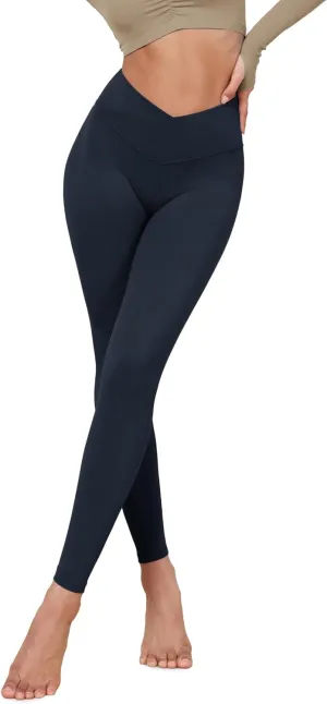 ODODOS Women's Buttery Soft Cross Waist Leggings, 25" / 28" Crossover Lounge Yoga Pants