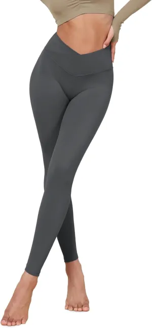 ODODOS Women's Buttery Soft Cross Waist Leggings, 25" / 28" Crossover Lounge Yoga Pants