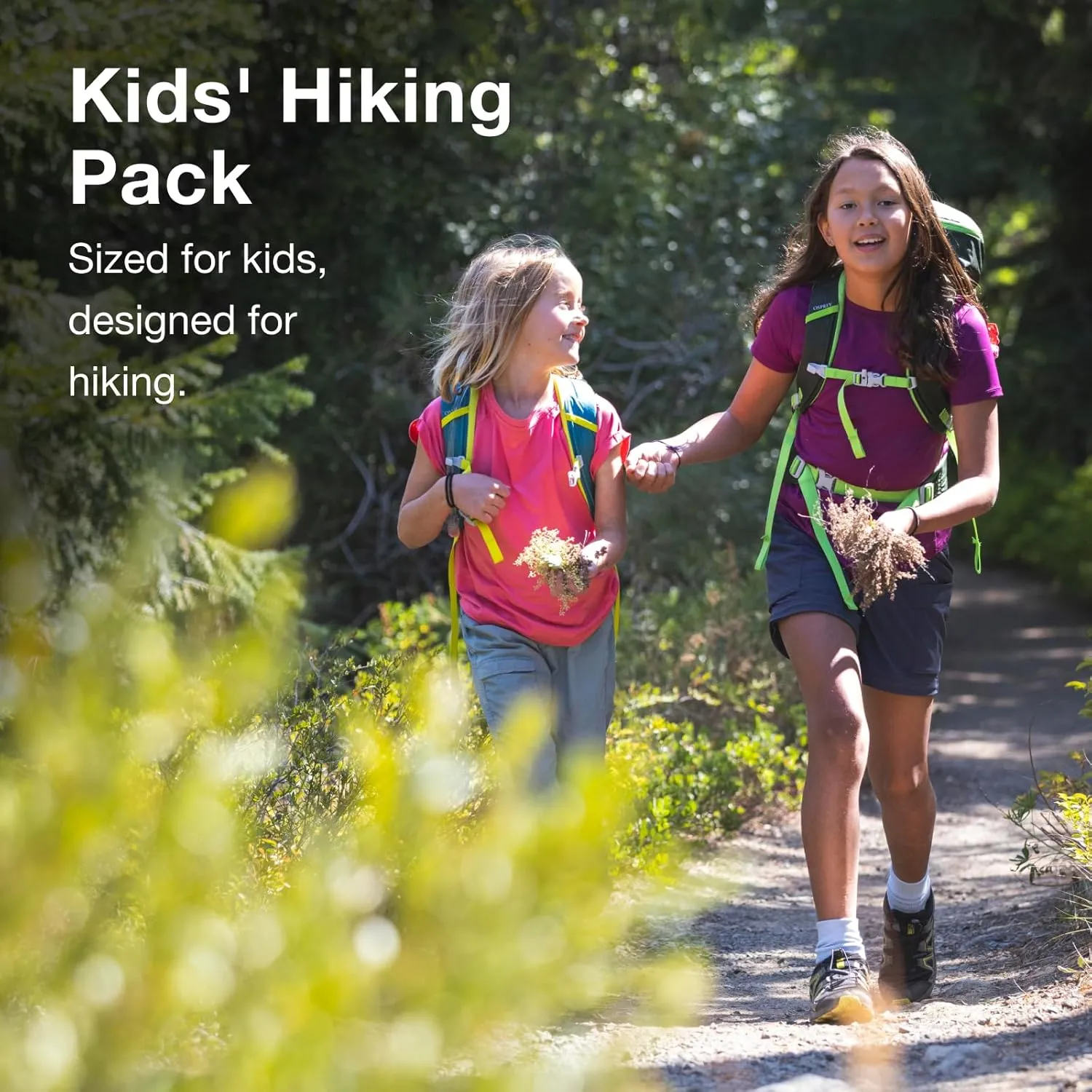 Osprey HydraJet 12L Kids' Hiking Backpack with Hydraulics Reservoir, Green Canopy