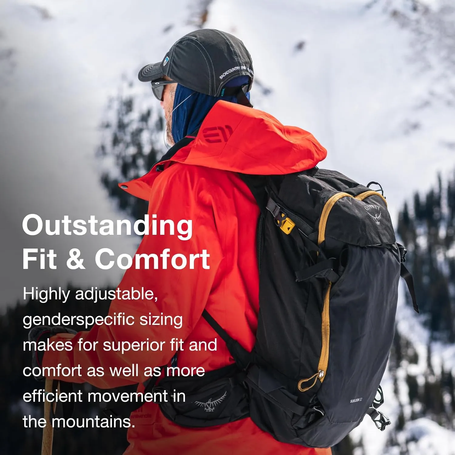 Osprey Soelden 32L Men's Ski and Snowboard Backpack, Artisan Yellow