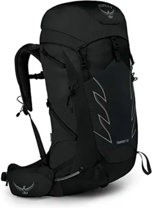 Osprey Tempest 30L Women's Hiking Backpack with Hipbelt, Stealth Black, WM/L