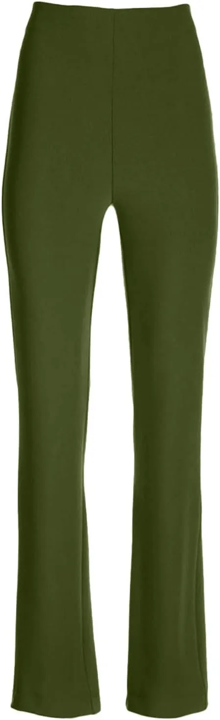 Pants for Women Comfort Stretch Loose Fit Leg Skinny High Waist Pull On Pants for Business Work Dress Bootcut Trousers