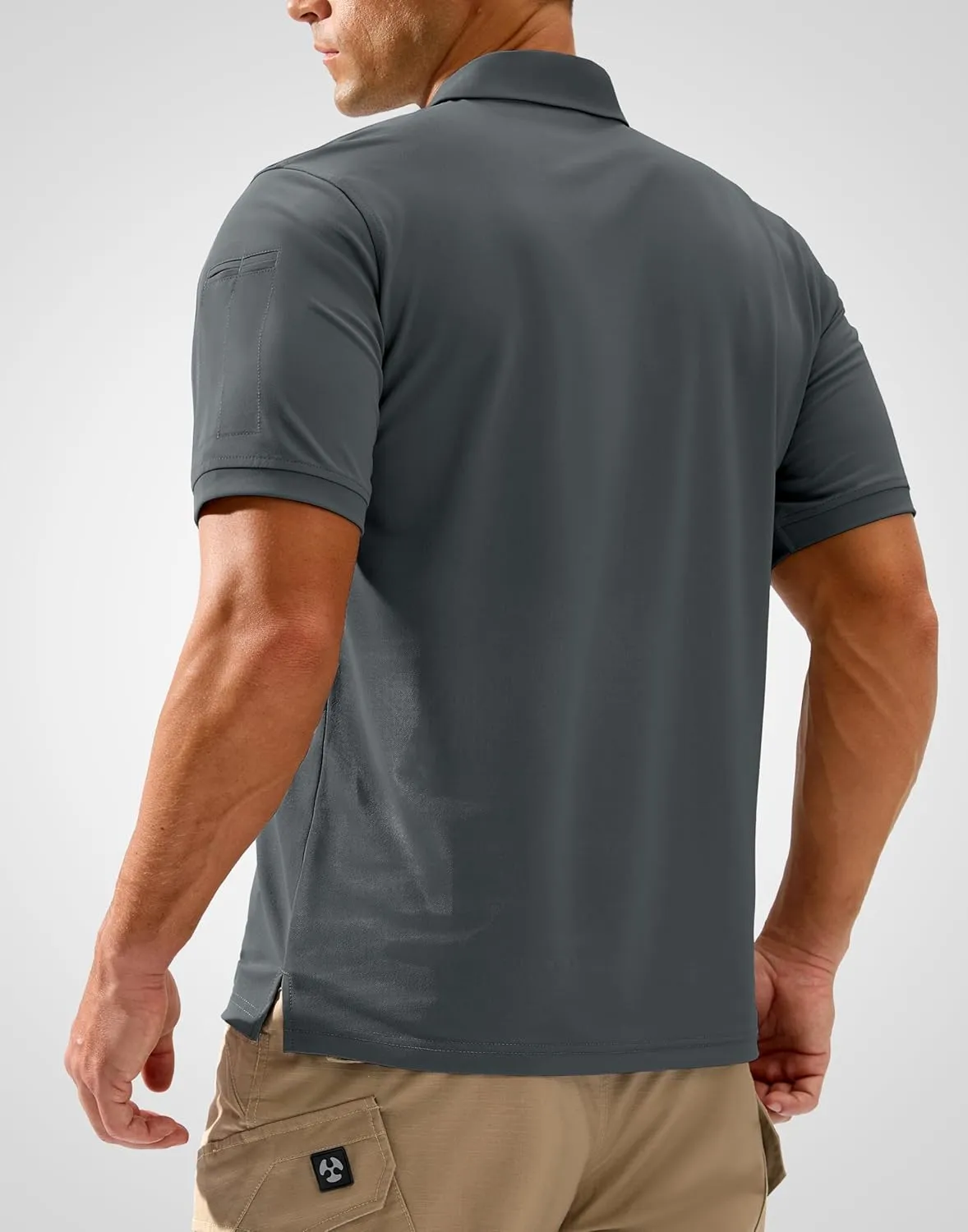 Pudolla Mens Tactical Shirts Short Sleeve Golf Work Polos Moisture Wicking Dry Fit Collared Shirt Lightweight Polo Shirt